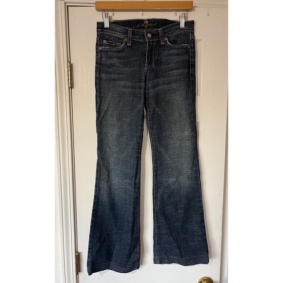 Seven For All Mankind Dojo Flare Jeans Size 25 X 29 - Picture 2 of 8